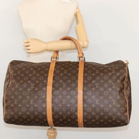 LOUIS VUITTON Monogram Keepall 60 Boston Bag M41422 LV Auth - Picture 1 of 16